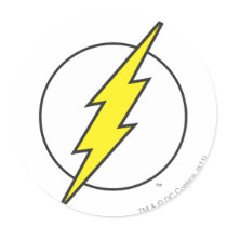 The Flash Lightning Bolt Round Stickers