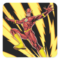 The Flash Lightning Bolts Square Stickers