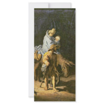 The Flight Into Egypt. By Rembrandt (Best Quality) Customized Rack Card