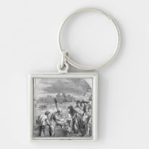 The Flight of the Queen of James II Key Chains