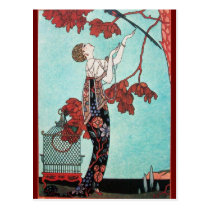 THE FLIGHTY BIRD ,BEAUTY FASHION DESIGNER POSTCARDS