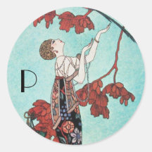 THE FLIGHTY BIRD ,BEAUTY FASHION DESIGNER ROUND STICKERS