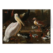 The Floating Feather by Melchior d'Hondecoeter Greeting Card