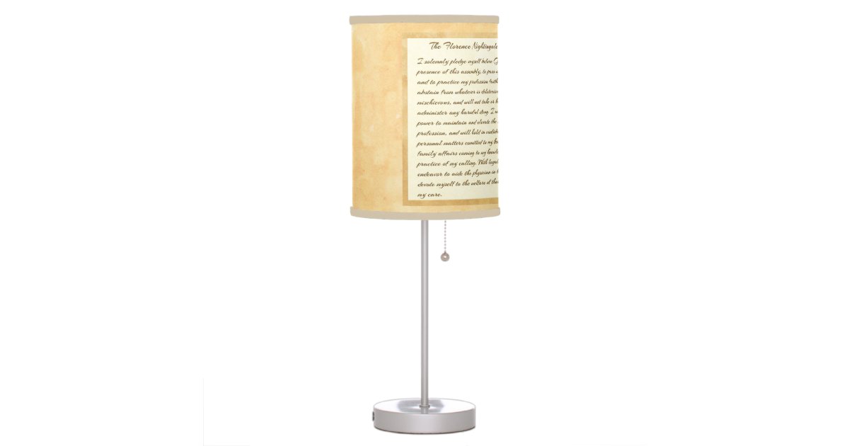 The Florence Nightingale Pledge Desk Lamp Zazzle