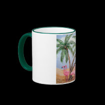 "The Florida Flamingos" Ringer Mug mugs