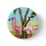 "The Florida Flamingos" Round Button