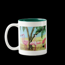 "The Florida Flamingos" Two Tone Mug mugs