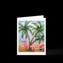 "The Florida Flamingos" Vertical Notecard cards