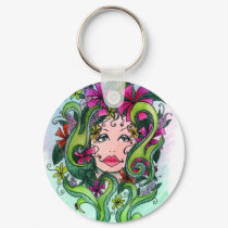 The Flower Maiden keychains by angelpainter1 The Flower Maiden keychains