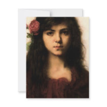 The Flower Seller by Alexei A Harlamoff Invitations