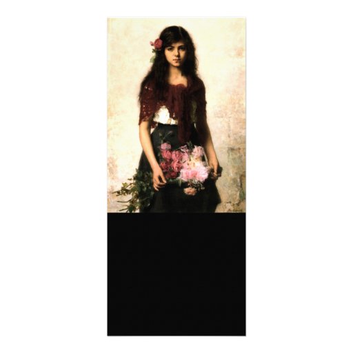 The Flower Seller by Alexei A Harlamoff Personalized Invitations