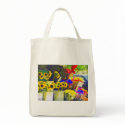 'The Flower Stand' Grocery Tote bags by lizadeyphoto 'The Flower Stand' Grocery Tote bags
