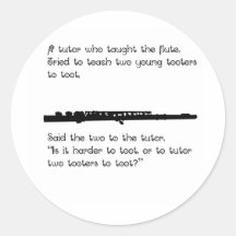 The Flute Tutor Round Sticker