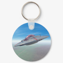 The Flying Saucer Keychain by MDKgraphics The Flying Saucer Keychain