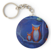 The forest at night - Keyring keychains