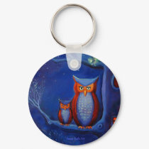 The forest at night - Keyring keychains by SusanRodio The forest at night - Keyring keychains