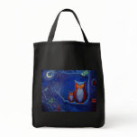 The Forest At Night  - Owl Art Tote Bag