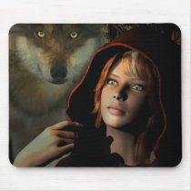 The Forest Has Eyes - fantasy, wolf, mousepads