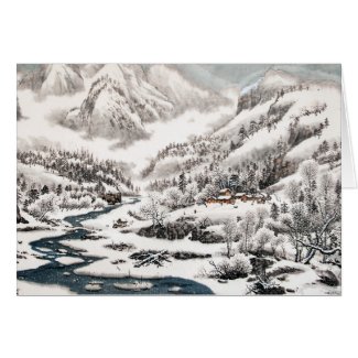 The Forest in Snow, Mingshu Jing Greeting Card