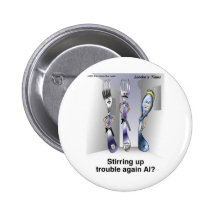 The Fork Police Funny Cartoon Gifts & Collectibles Pinback Buttons