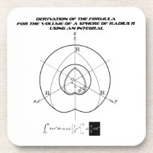the formula for the volume of a sphere drink coaster