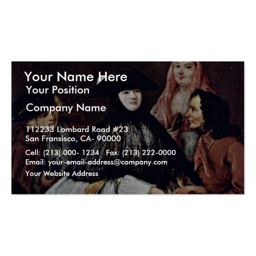 The Fortune Teller Detail By Longhi Pietro Business Card Templates (front side)