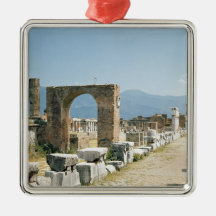 The Forum with the mountains in the background Christmas Tree Ornament