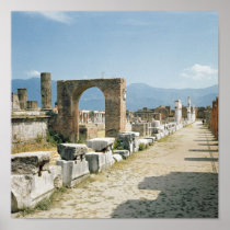 The Forum with the mountains in the background Print