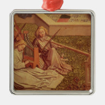 The Fountain of Grace, detail of three angel Christmas Ornament