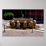 The fountain of the Lions, The Alhambra,  Granada, Posters