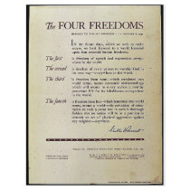 The Four Freedoms flyers by ww2posters The Four Freedoms flyers