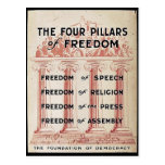 The Four Pillars Of Freedom Postcard