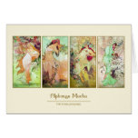The four seasons, Alphonse Mucha cards
