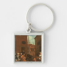 The Four Times of Day: Morning, 1736 Key Chain