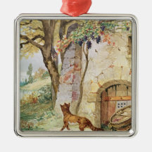The Fox and the Grapes, illustration for Ornaments
