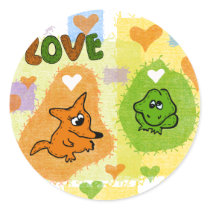 The fox love stickers by irinski The fox love stickers