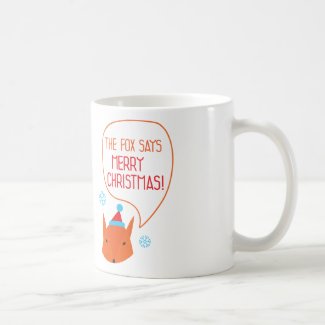 The Fox says Merry Christmas! Mugs