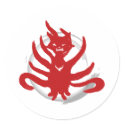 The fox with nine tails (evil) stickers by PencilPlus The fox with nine tails (evil) stickers