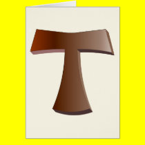 The Franciscan Cross and Prayer in Mahogany cards