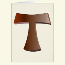 The Franciscan Cross and Prayer in Mahogany Card