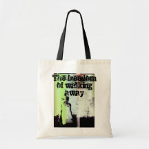 The freedom of walking away canvas bag