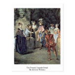 The French Comedy Detail By Antoine Watteau Postcards