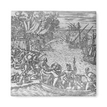 The French Fleet Plundering Fridge Magnets