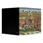 The French Help the Indians in Battle 3 Ring Binders