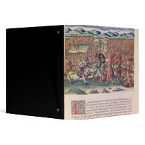 The French Help the Indians in Battle 3 Ring Binder