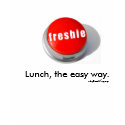 The freshie button. t-shirts by BuzzWire The freshie button. t-shirts