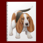 The Friendly Basset Hound Dog Notebook notebooks
