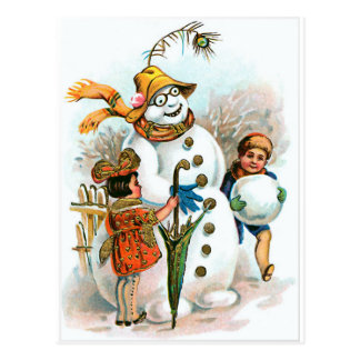 Vintage Snowman Postcards | Zazzle