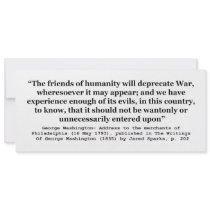 The Friends of Humanity Will Deprecate War Custom Announcement