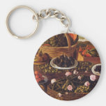 The Fruit Seller in detail by Vincenzo Campi Key Chain